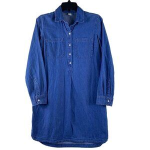 Old Navy Blue Denim Shirt Dress